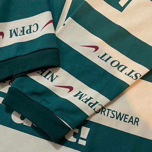 Nike Printed Contrast Stripe Polo Shirt, Green - Picture 6 of 6